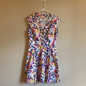 Boden Colorful Floral Mini Dress. Like new